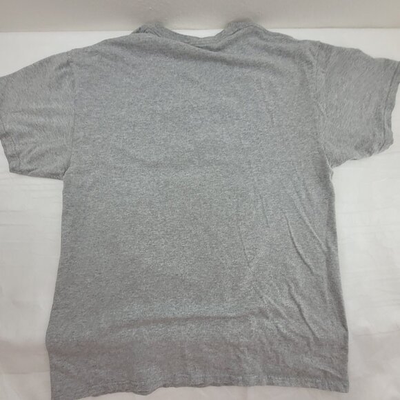 Mickey Mouse T Shirt Mens L Gray Short Sleeve Crew Spell-out Cotton Blend Disney - Picture 2 of 7